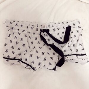 Victoria's Secret White and Black Patterned Shorts